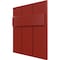 Ekena Millwork 12"W x 12"H True Fit PVC Joined Board-n-Batten Shutters Sample, Fire Red SAMPLE-TFPBBBR - alternate 4